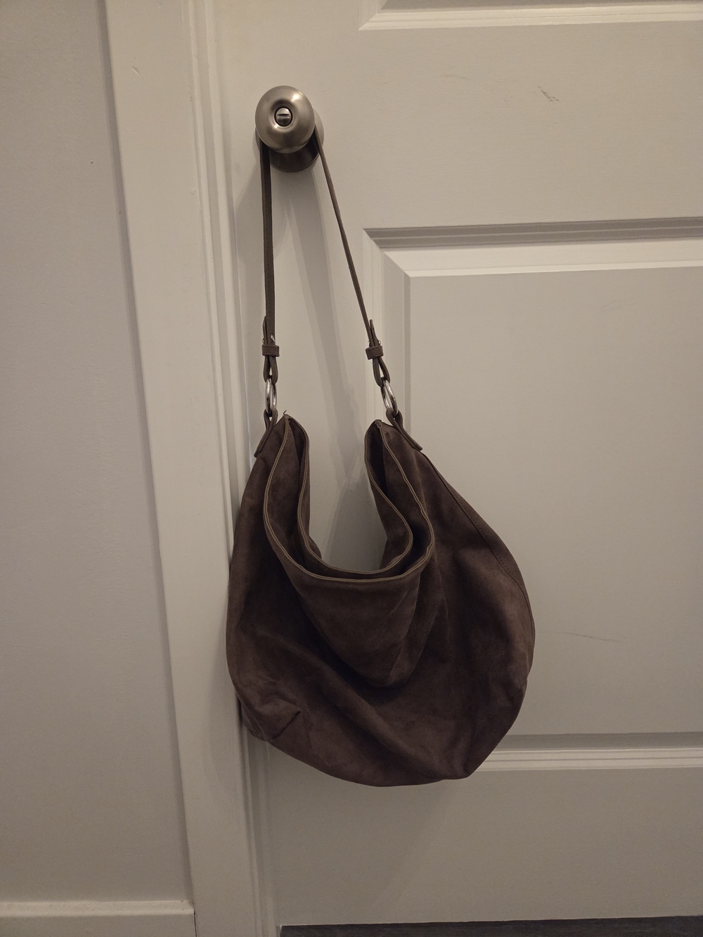 Old Navy Brown Suede Hobo Tote Shoulder Bag
